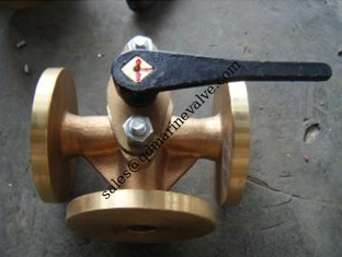 Trung Quốc JIS Standard Bronze 5K Flange Cocks Valve, ba chiều nhà cung cấp